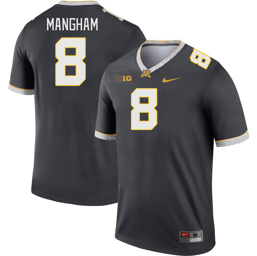 Men #8 Jaren Mangham Minnesota Golden Gophers College Football Jerseys Stitched-Charcoal